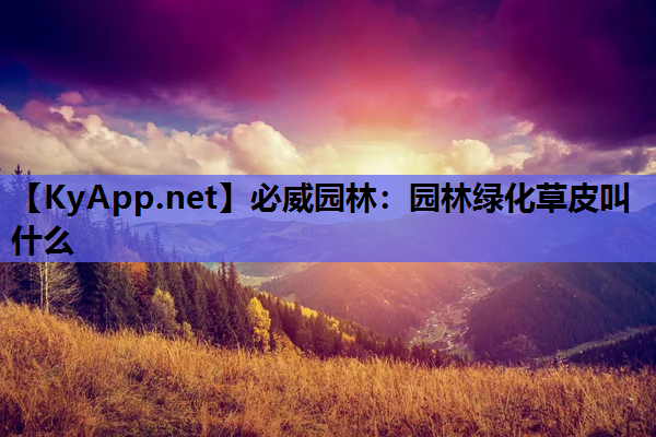 必威园林：园林绿化草皮叫什么
