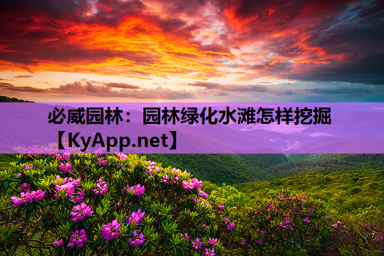 园林绿化水滩怎样挖掘