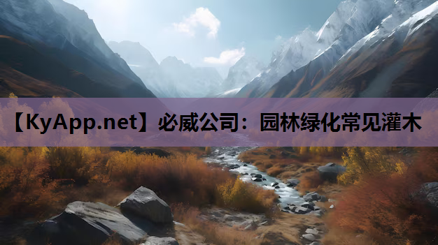 园林绿化常见灌木