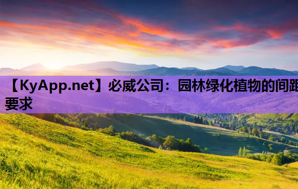 园林绿化植物的间距要求