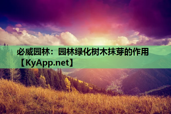 园林绿化树木抹芽的作用